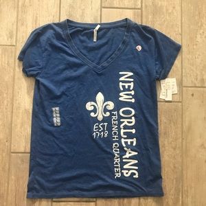 New Orleans Blue T-Shirt -NEW - Large